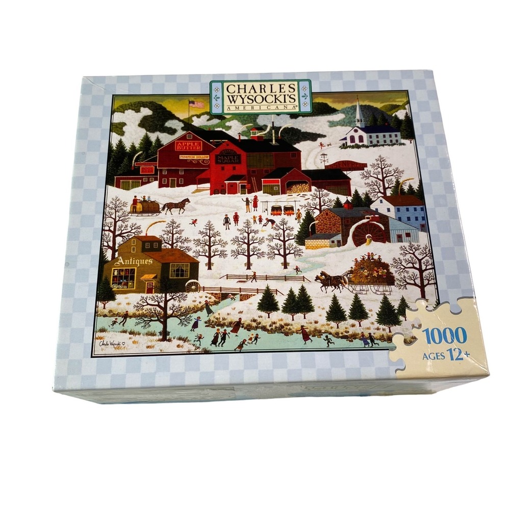 Milton Bradley Charles Wysocki Smoke Creek Landing 1000 Pieces Puzzle Complete
